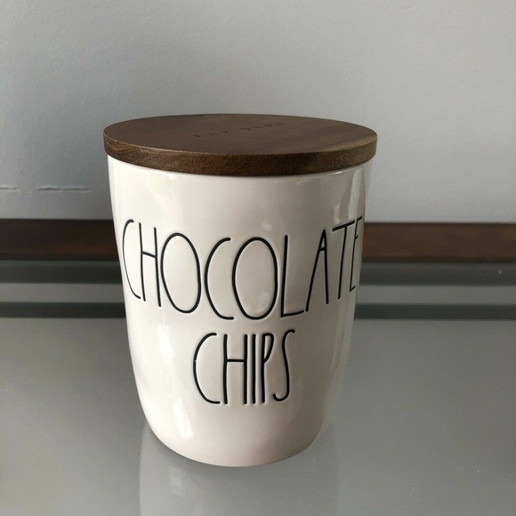 Rae Dunn Chocolate Chips Cellar  5" Tall - Picture 2 of 3
